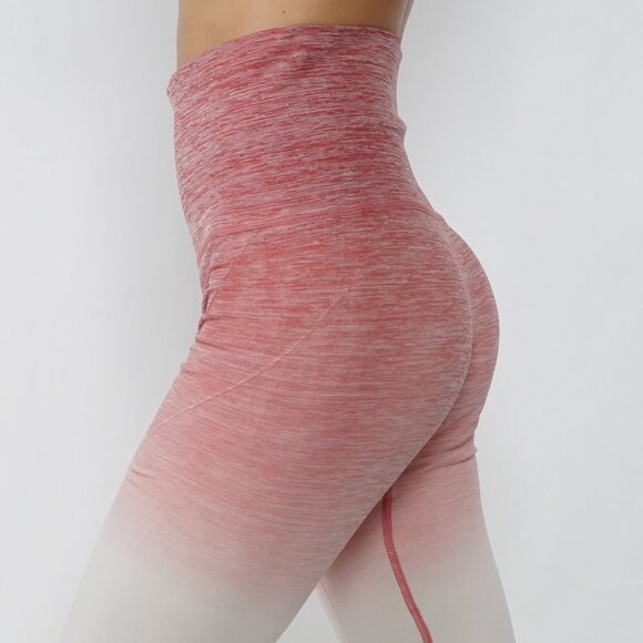 NWT Seamless High Waist Yoga Dry-Fit Ombre compression Leggings Tummy support - Picture 5 of 8